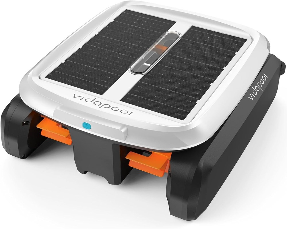 Vidapool Solar Pool Skimmer Robot, Automatic Pool Surface Skimmer Cleaner, Du…