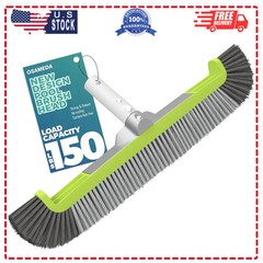 18 Inch Swimming Pool Brush Curved Heavy Duty Scrub Brush Fits 1.25 Inch Poles