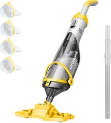 Cordless Pool Vacuum with Telescopic Pole, Powerful Suction up to 18.5 GPM, 60 M