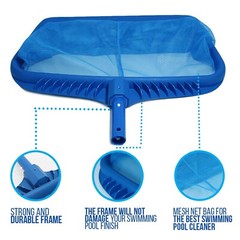 Stargoods Pool Skimmer Net, Heavy Duty Leaf Rake Cleaning Tool, Fine Mesh Net…