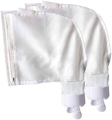 Spa Part Nylon Mesh Pool Cleaner All Purpose Bag – 2 pack zipper bag, white