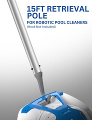 HD 15-Foot Retrieval Pole for Robotic Pool Cleaner Robot Hook nets skimmer rakes