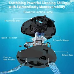 KEEPEEZ SP-M101 Robotic Pool Cleaner 100 Minutes Runtime up to 860 sq.ft.