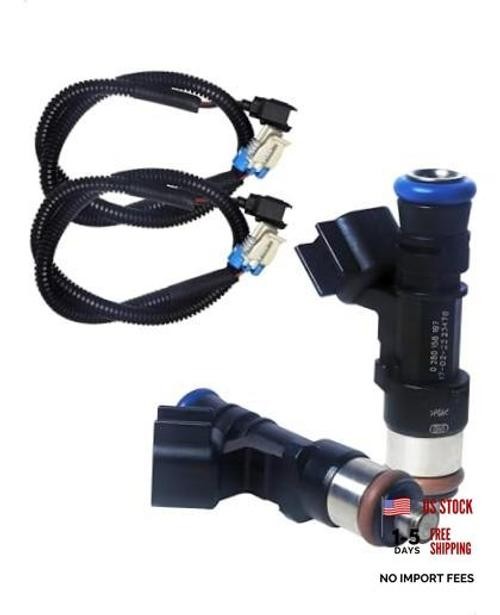 2-Pack Fuel Injector with Harness Compatible with Polaris Ranger Crew/XP/6×6
