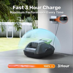 90 Min Cordless Robotic Pool Cleaner Automatic Vacuum Pools to 860 Sq ft, 1822