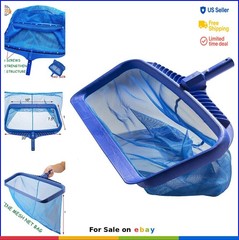 Pool Skimmer Net Heavy Duty Leaf Rake Fine Mesh Deep Bag Catcher for Swimming