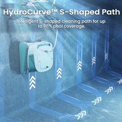 Hydro 4SE Robotic Pool Cleaner, Wired Automatic Pool Vacuum with Wall & GREEN