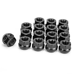 KSP 3/8&Prime;-24 Open Lug Nuts for ATV UTV Studs, 17mm Hex 3/8&Prime;-24-Hex 17mm Black