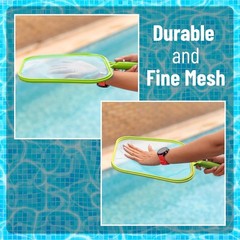 Large Surface Area Pool Skimmer Net – Easily Maneuverable & Light Weight