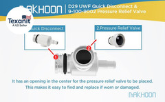D29 UWF Quick Disconnect and 9-100-9002 Pressure Relief Valve Replacement for Po