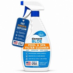 Pool Filter Cleaner Spray – Removes Sunscreen & Oils – Foam-Free Formula – 32 oz