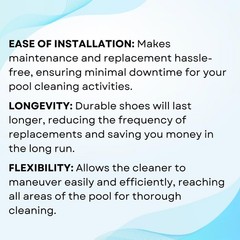 4 Pack Cork Pod Shoes for Hayward® Navigator Vinyl Pool Cleaner AXV413P, SE…