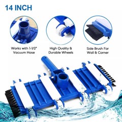 Pool Corner Side Brush + Wide Cleaning Multifunctional Cleaning Vacuum Tool