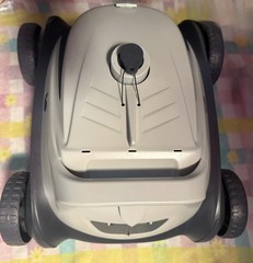 Bublue Robotic Pool Cleaner Gray Black with Accessories Power Cord Brush