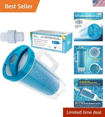Easy-Access Pool Leaf Canister with Fine Mesh Filter and Quick Hose Connection