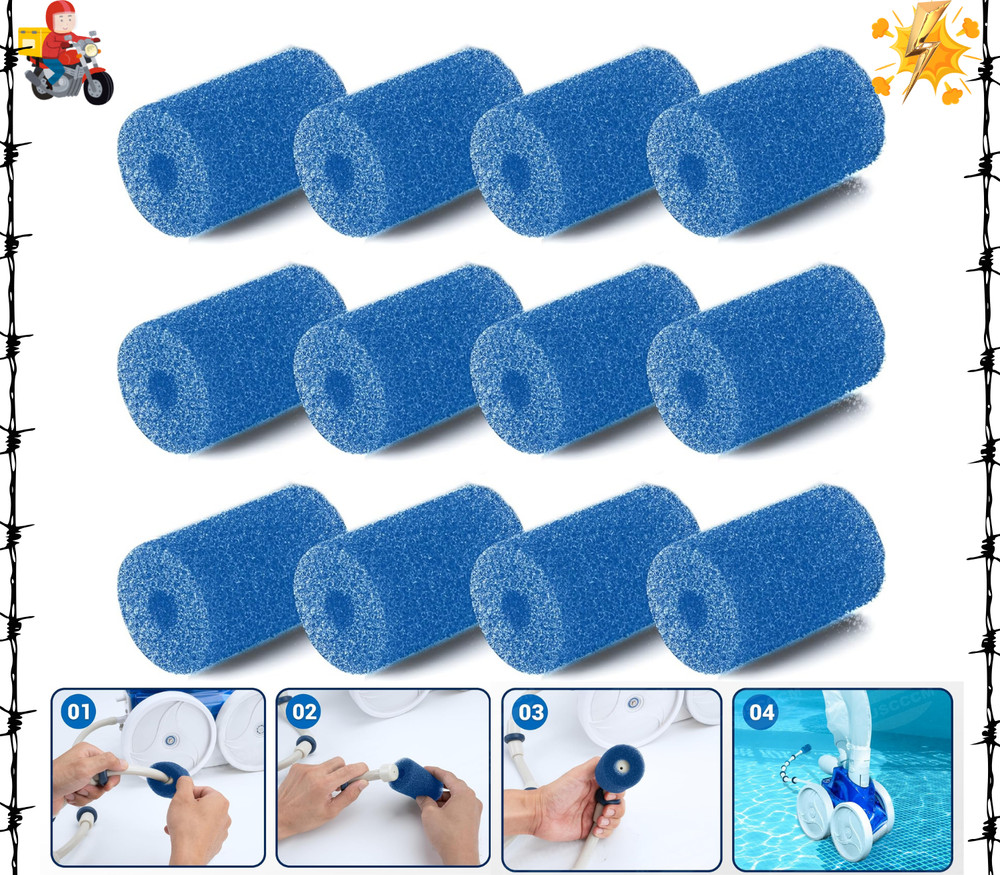 For Polaris Pool Cleaner Parts, 12 Pack Sweep Hose Tail Scrubbers Replacement fo