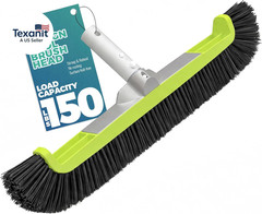 18&Prime; Pool Brush Head for Cleaning Swimming Pool Walls, Curved Ends High-Efficienc