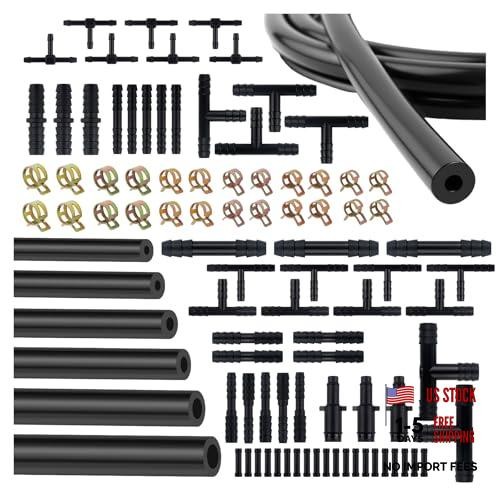 6PCS 5Ft Silicone Vacuum Hose Automotive Kit,ID 94PCS