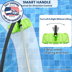 Pool Vacuum Head with Brush,Weighted & Flexible Body,for…