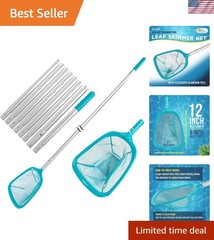 Heavy Duty 11.5&prime; Swimming Pool Skimmer with Ultra Fine Mesh – Cleanup Made Easy