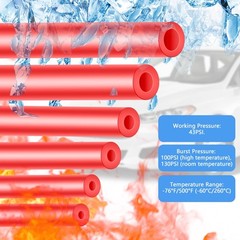 Shineyoo Red Vacuum Hose Kit 6PCS 5FT, 1/8&Prime; 5/32&Prime; 3/16&Prime; 1/4&Prime; 5/16&Prime; 3/8&Prime; Tubings