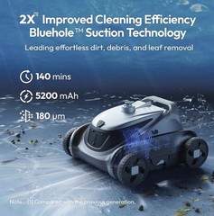 BUBLUE Bubot 500P Cordless Robotic Pool Cleaner Vacuum New Open Box 140 Min