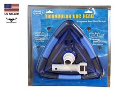 Weighted Clear Triangle Head Pool Vacuum Swivel Fitting 1-1/4&Prime; & 1-1/2&Prime; Hose Fit