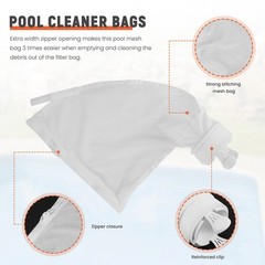3PCS Zippered Bag Replacement Fits for 280,480 Pool Cleaner Purpose Bag2132