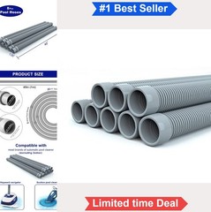 Pool Vacuum Hose 1.5 Inch 8 Piece 26 Feet Flexible Replacement for Automatic