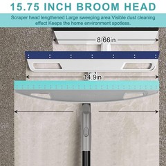 Silicone Floor Squeegee Magic Broom 59in Handle Multifunction Cleaning Tool Set