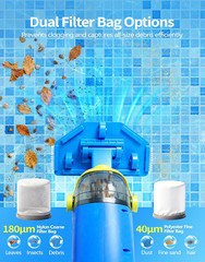 2026 Upgraded Cordless Pool Vacuum for Inground Pools | 20.5 GPM Powerful Suctio