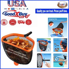 Large 17.5-Inch Pool Skimmer Net Aluminum Frame Deep Nylon Debris Collection