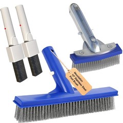 Stainless Steel Pool Brush Set & Pumice Stone for Rust Stains & Calcium Removal