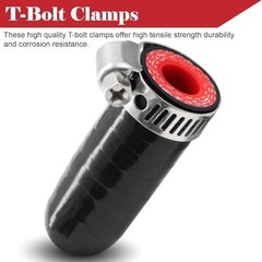 Silicone Coolant Cap Vacuum Hose Plug with Clamp,High Temperature 3/8&Prime;(9.5mm)