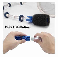 6-Pack Tail Sweep Scrubber for Polaris 280 360 380 480, Chlorine Resistant