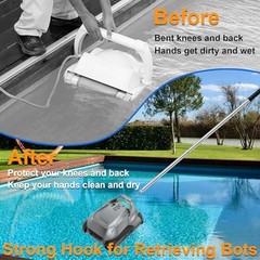 succulentlovers Pool Retrieval Hook with 70 Inch Adjustable Stainless 1pcs long