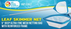 Pool and Spa Skimmer Net with Pole, Long Handheld Ultra-Fine Mesh Pool Skimmer