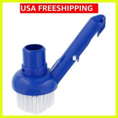 Swimming Pool Corner Vacuum Brush with Adjustable Vac Ring – Connects to Stan…