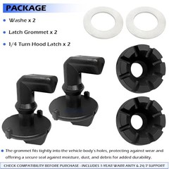 2PCS Hood Latch Toggles with Grommets and Washers Kit for Polaris RZR 570 RZR
