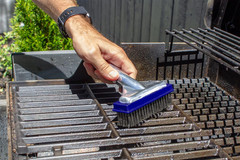 5-Inch Stainless Steel Pool Algae Detail Brush, Heavy-Duty Aluminum Back, for Gu