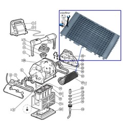Front & Rear Brush Set for Robot Swimming Pool Cleaners – Replacement Parts for