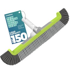 18&Prime; Pool Brush Head for Cleaning Walls, Curved Ends for Tile & Vinyl Pools