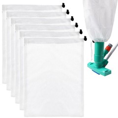 6Pack Pool Vacuum Mesh Replacement Bags, Fine Mesh Leaf Vacuum Net Bags with …