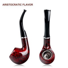 Joyoldelf Tobacco Pipe, Classic Smoking Pipe with Foldable 9 Piece Set, red