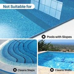 POOLPURE Cordless Robotic Pool Cleaner – 100Min Runtime,1000 Sq.Ft, Auto-Parking