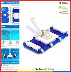 Pool Vacuum Head Weighted Rectangular 2.4 LB 1-1/4 1-1/2 Hose Swivel Wheels