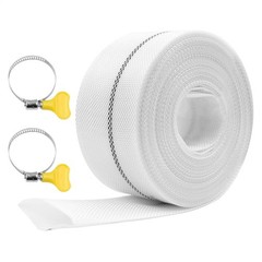 6.5cm x 50m Heavy Duty Pool Filter Backwash & Draining Hose with 2 Clamps