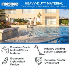 Heavy Duty Pool Vacuum Head – Adjustable Hose Connector for Easy Maneuverability