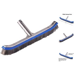 Versatile 18&Prime; Pool Wall Brush with EZ Clips – Perfect for All Tile & Floor Types