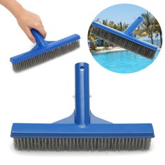 New HD 10 Inch Heavy Duty Stainless Steel Wire Pool Algae Brush For Concrete And